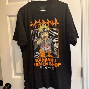 Black Graphic Tee - Ichiraku Ramen Design
